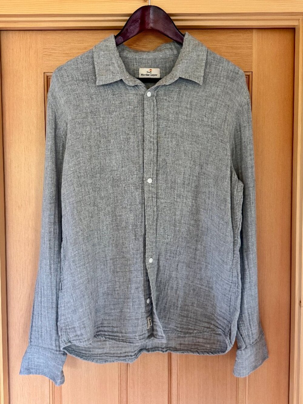 Marine Layer Grey Lightweight Button Down - Marge